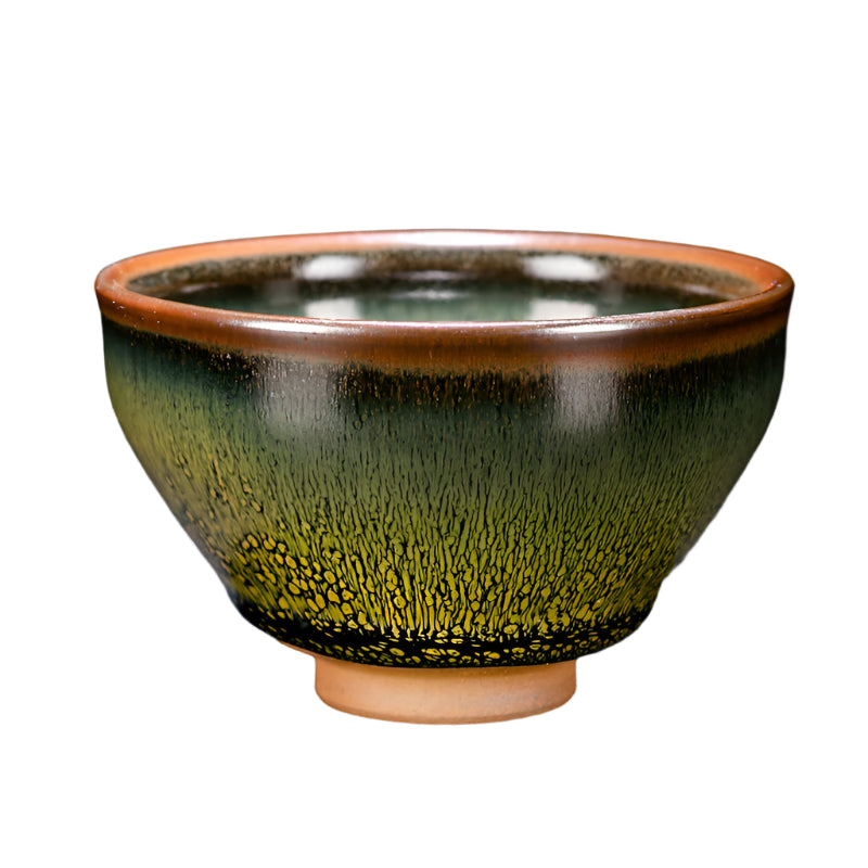 Tenmoku Match Green Tea Cup
