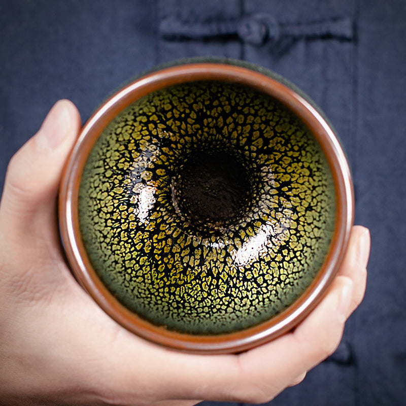 Tenmoku Match Green Tea Cup