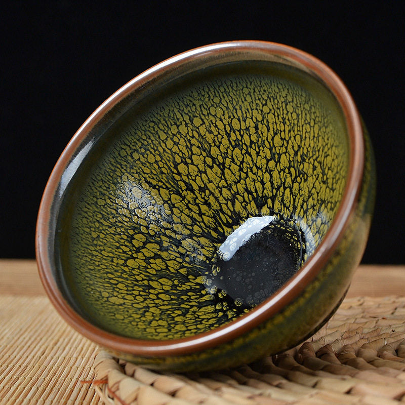 Tenmoku Match Green Tea Cup
