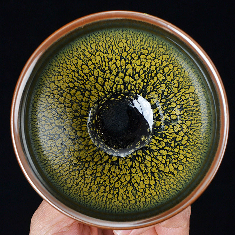 Green Glaze Tenmoku Jian Zhan Tea Cup