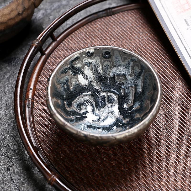 Iron Poem Jian Zhan Tenmoku Tea Cup
