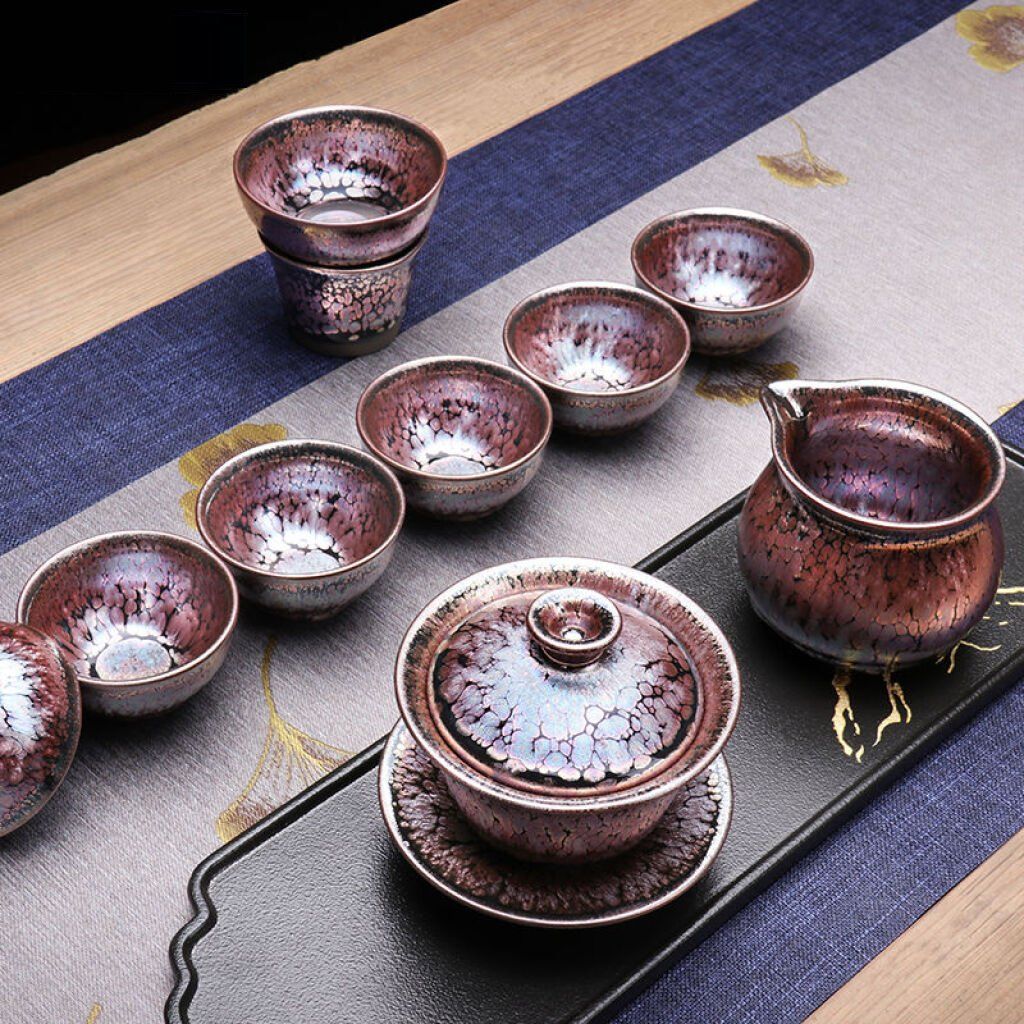 Sunset Tenmoku Jian Zhan Tea Set