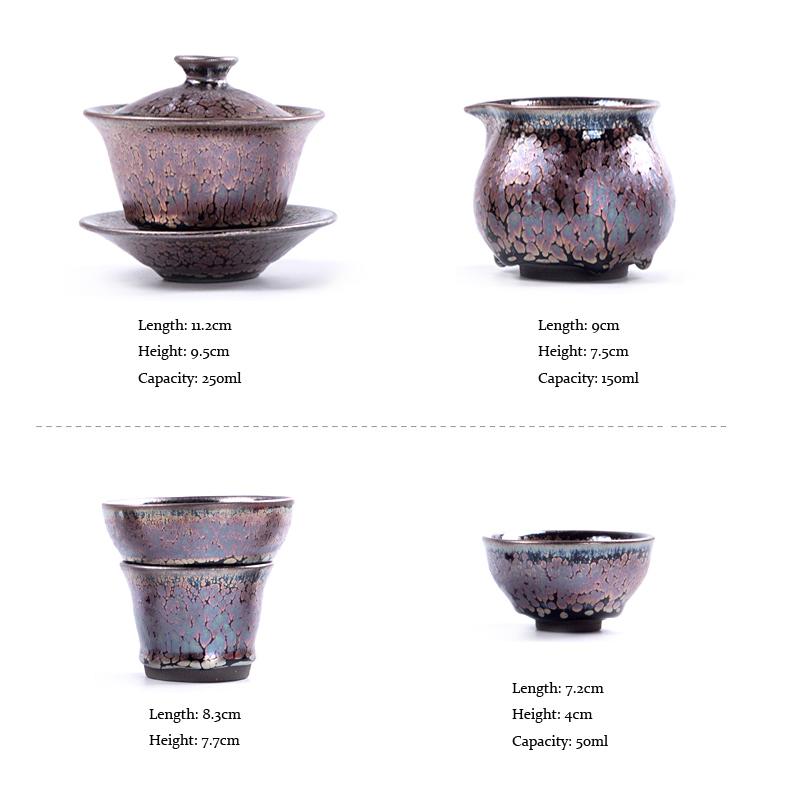 Sunset Tenmoku Jian Zhan Tea Set