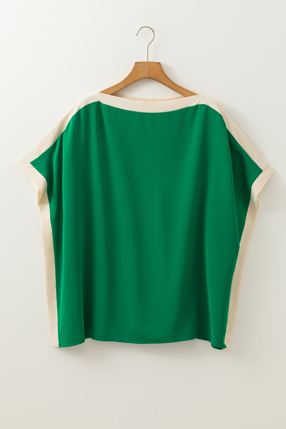 Chemisier tunique oversize a col bateau et blocs de couleurs