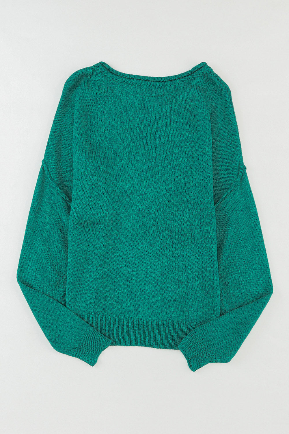 Pull en tricot côtelé à épaules dénudées de couleur unie avec poche