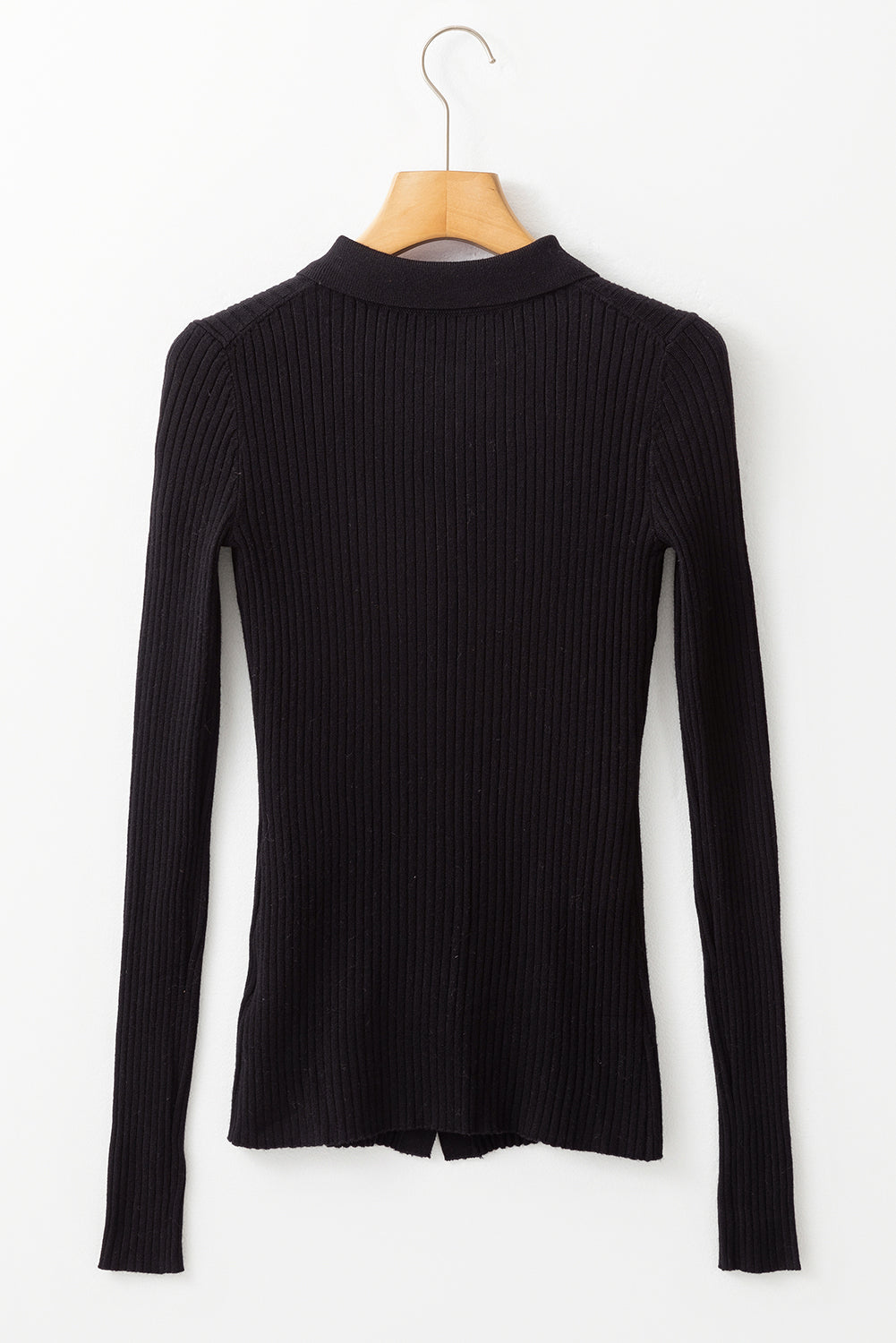 Cardigan pull coupe ajustée a col en tricot côtelé