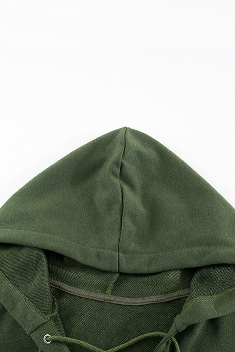 Sweat à capuche décontracté à lacets de couleur unie