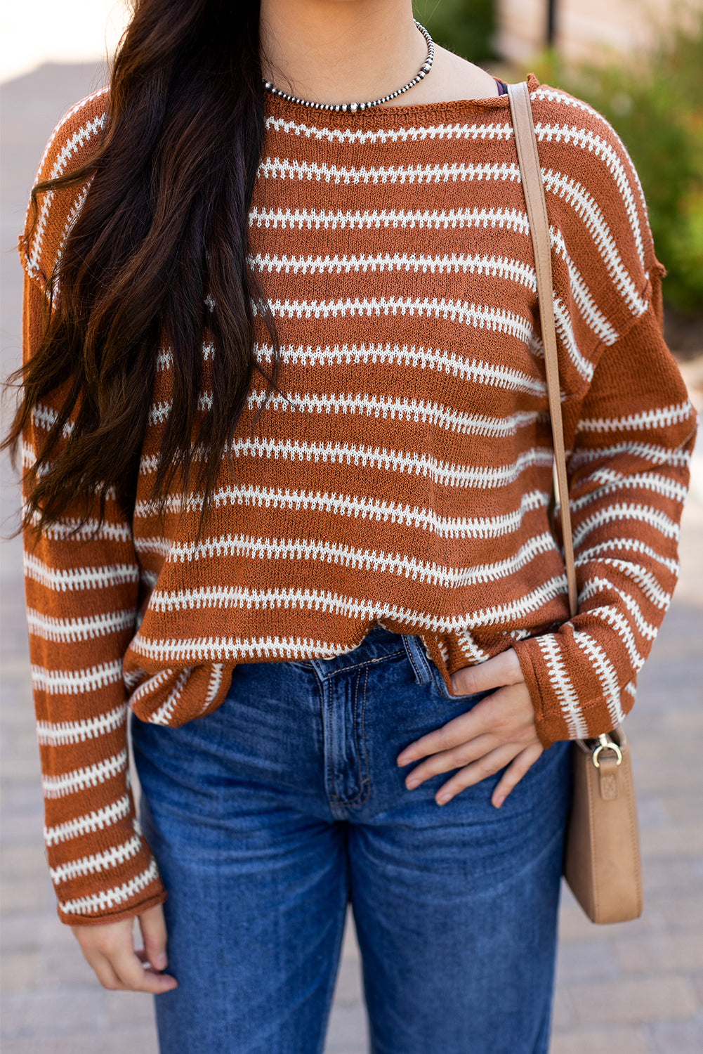 Pull décontracté a épaules tombantes