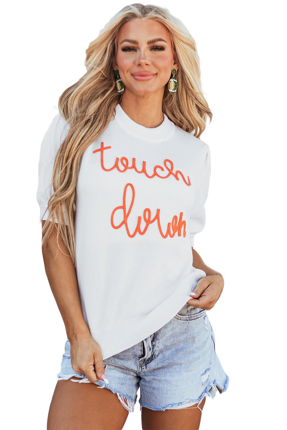 Touchdown Tinsel Puff - Pull a manches courtes et col rond