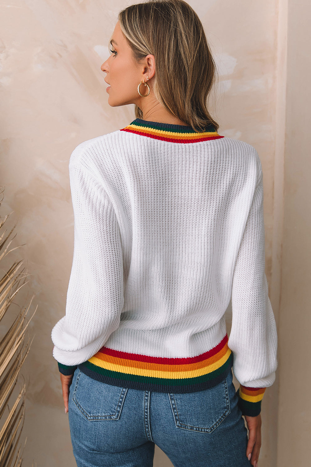 Pull a rayures colorées Merry & Bright