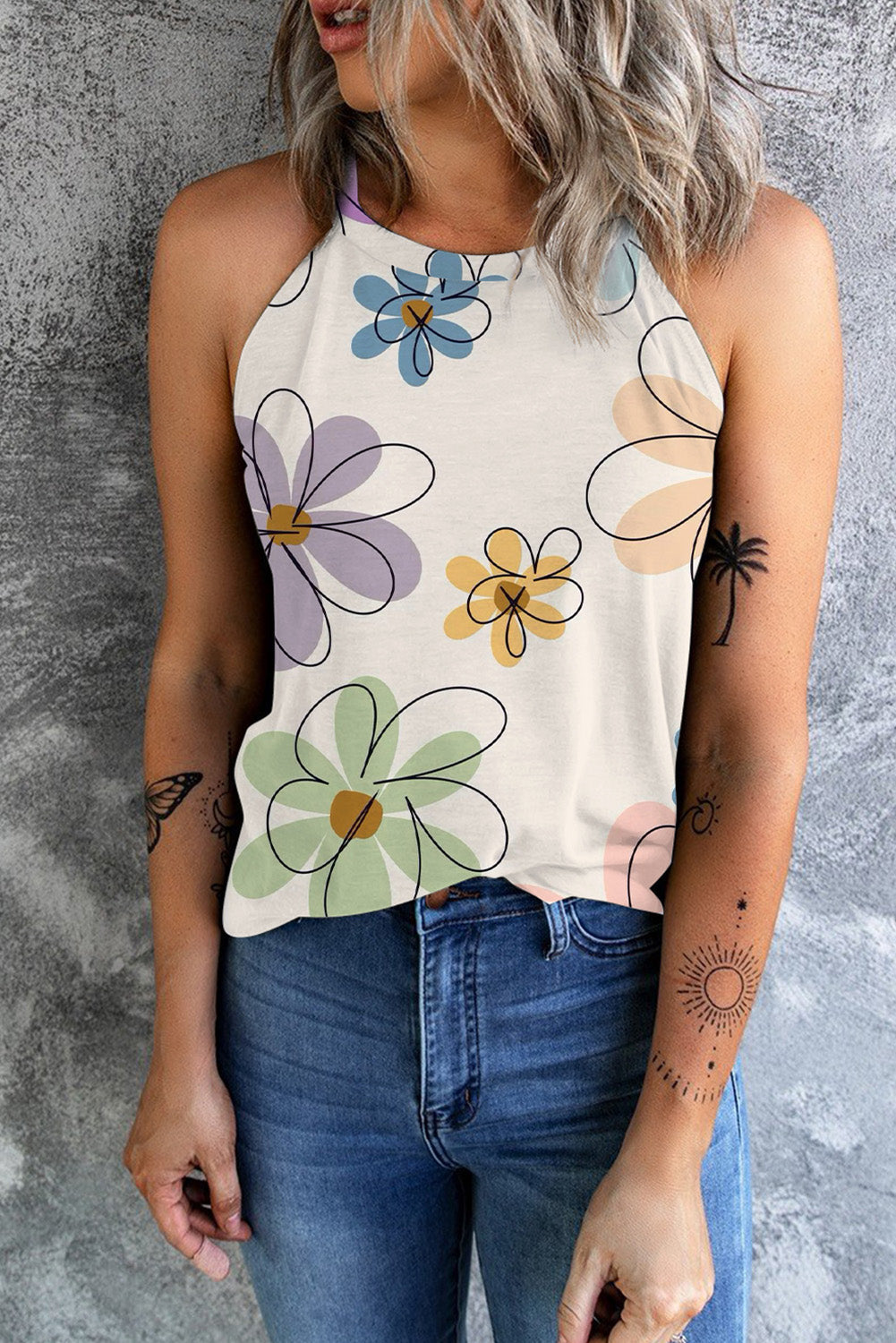 Débardeur fleuri doux