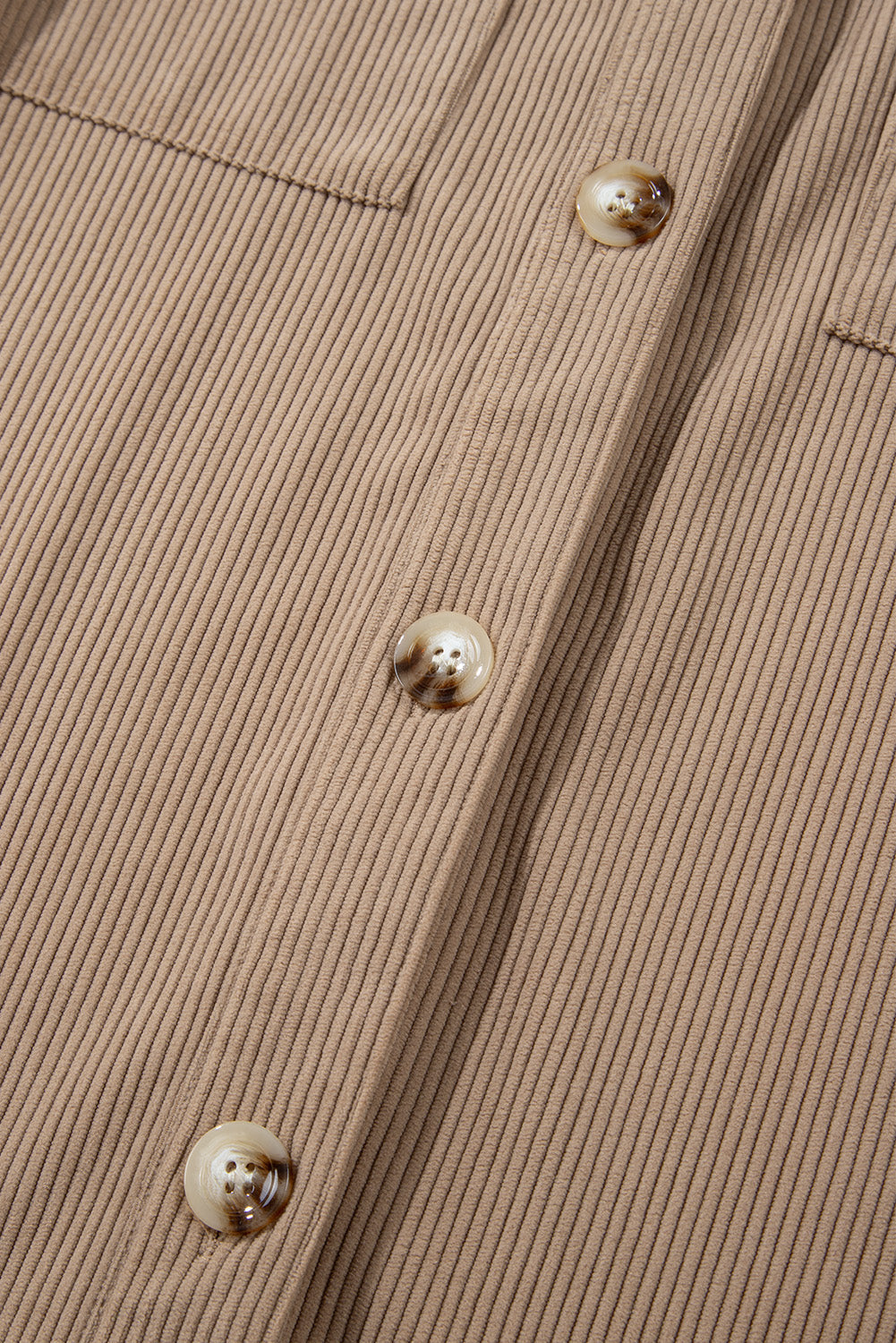 Veste a capuche en velours côtelé avec poches et cordon de serrage