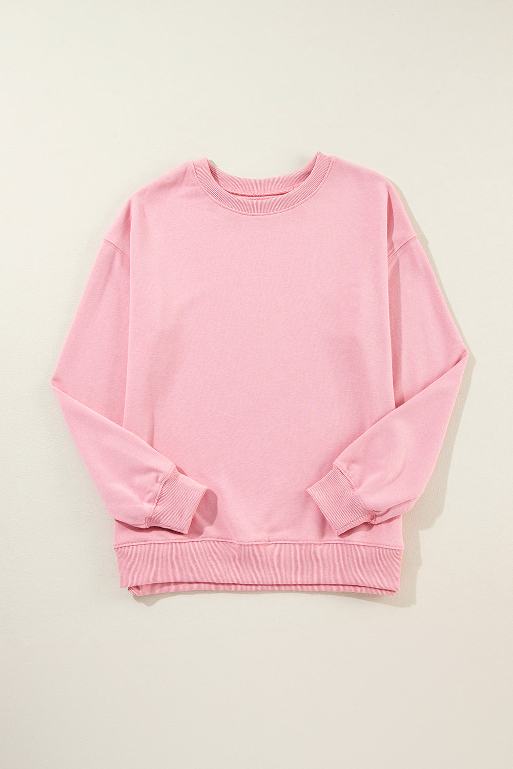 Sweat-shirt classique uni à col rond