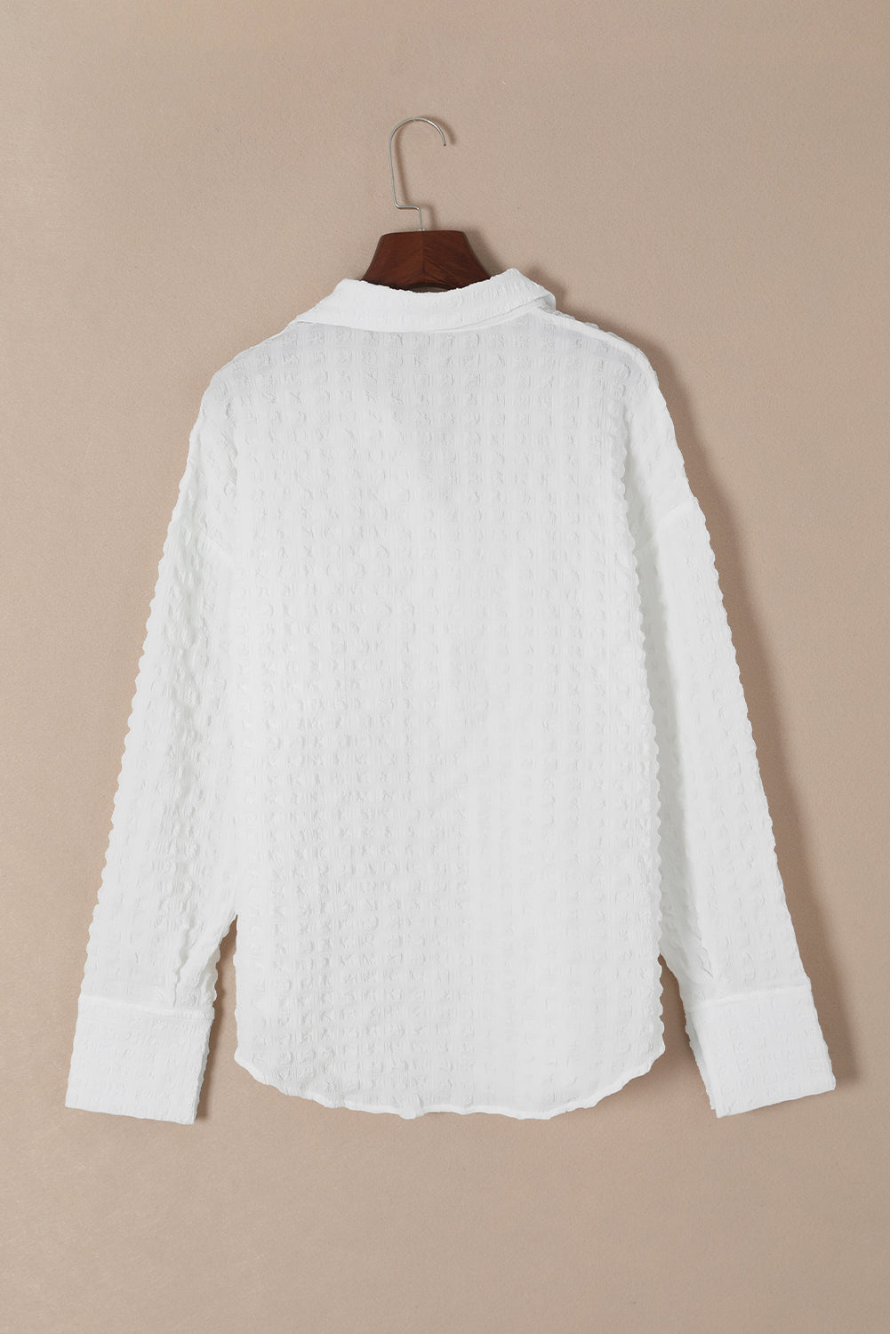 Chemise texturée à carreaux froissés