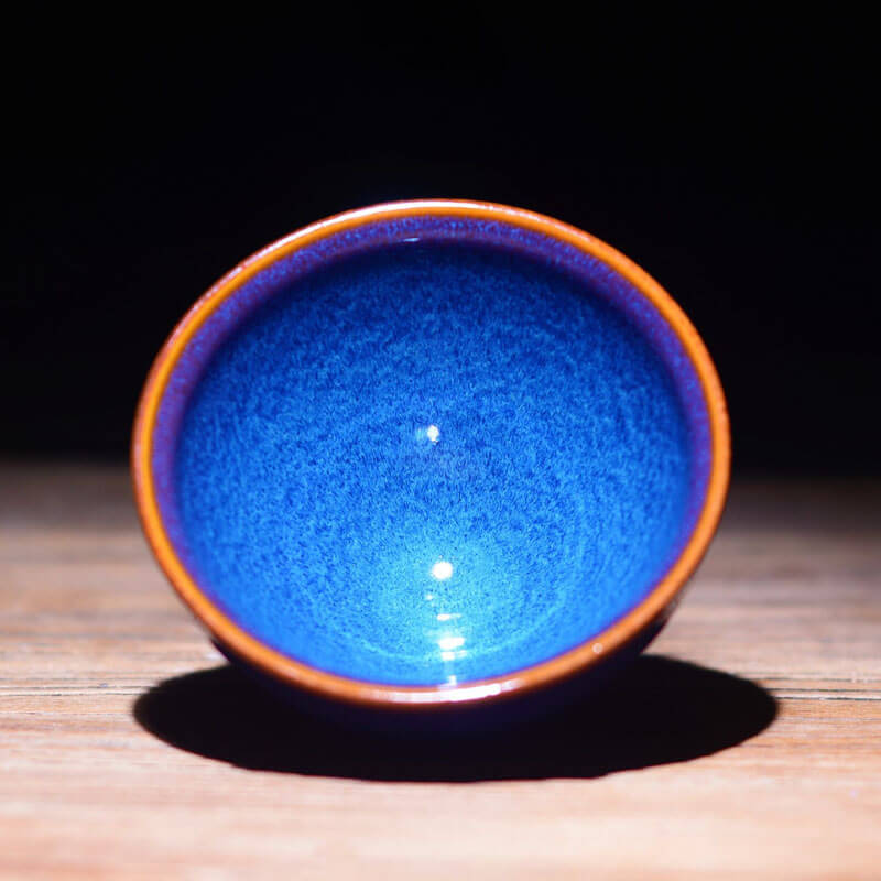 Deepsea Blue Jian Zhan Tenmoku Tea Cup