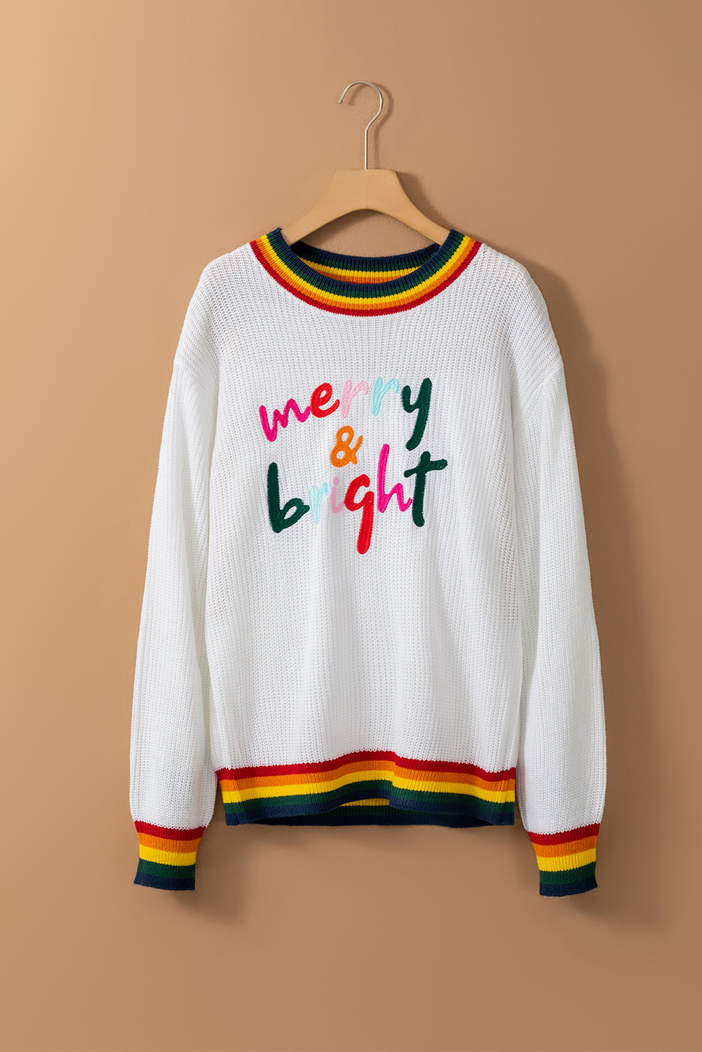 Pull a rayures colorées Merry & Bright