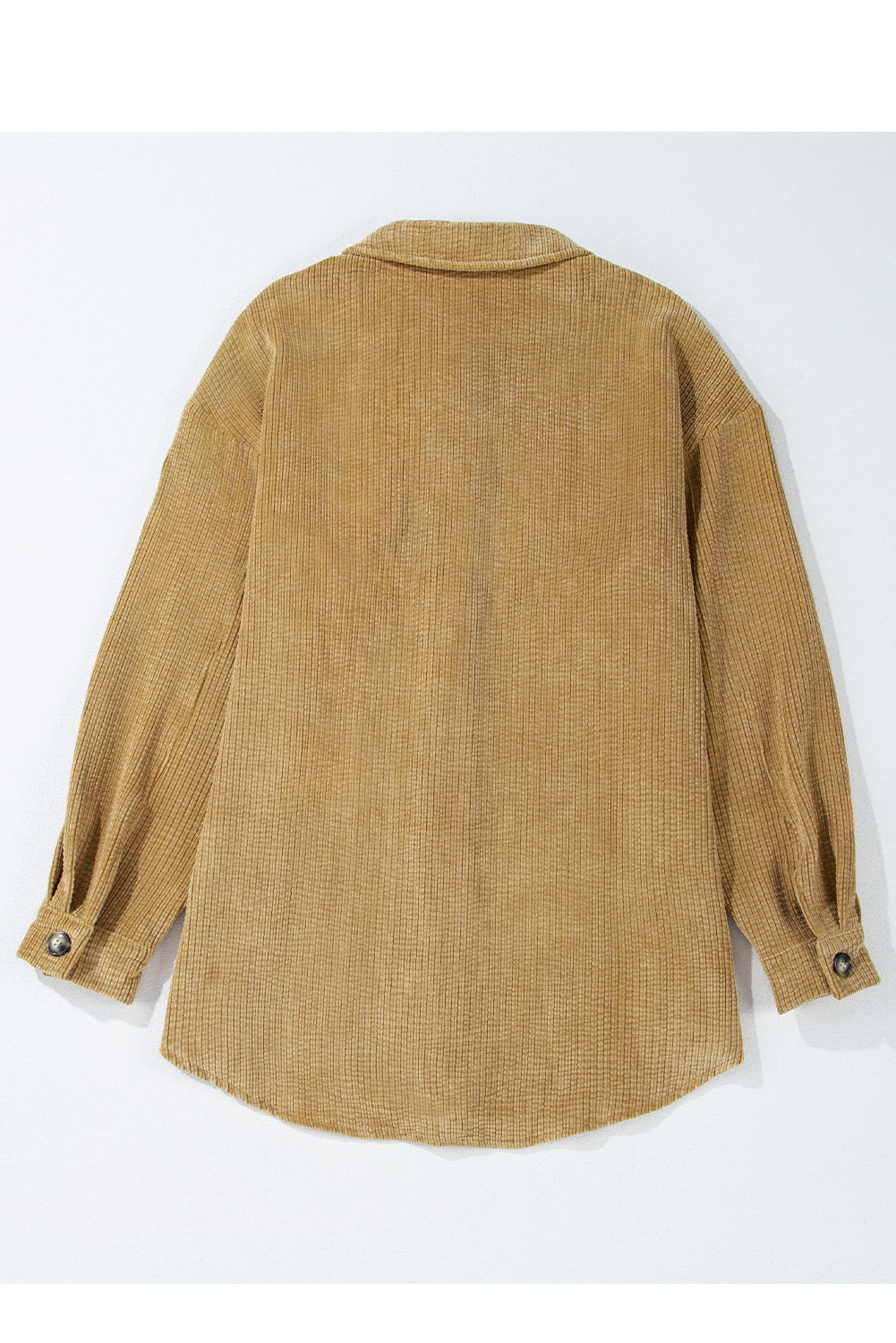 Veste en velours côtelé boutonnée avec poche plaquée