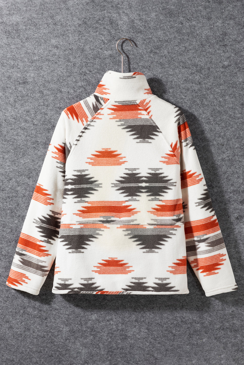 Veste à boutons-pression en polaire patchwork aztèque
