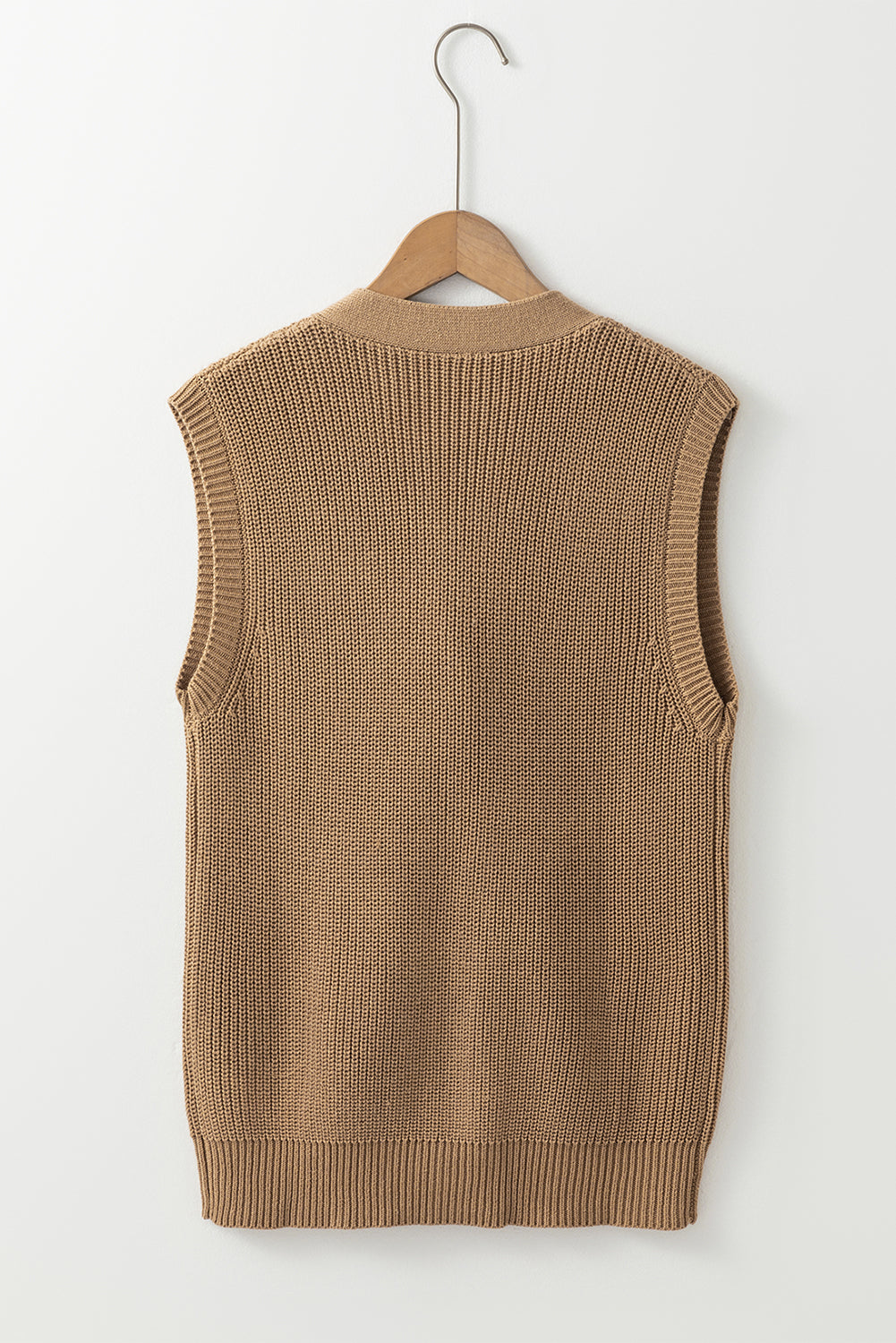 Gilet pull boutonné sur le devant a col en V