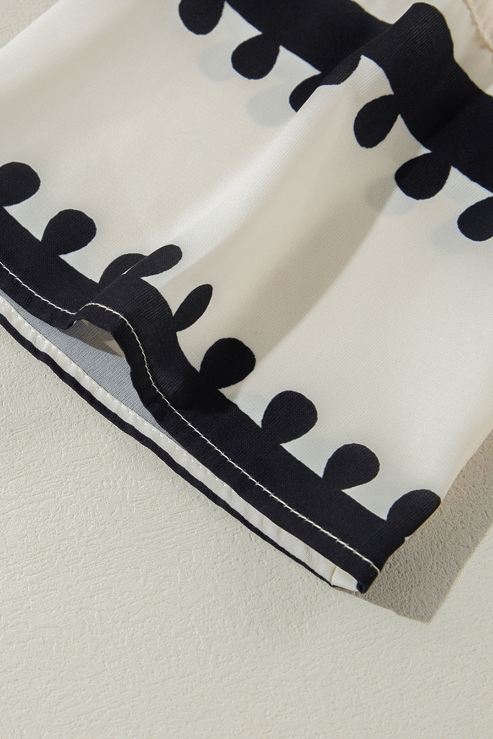 Robe midi ample a manches 3/4 et imprimé géométrique occidental