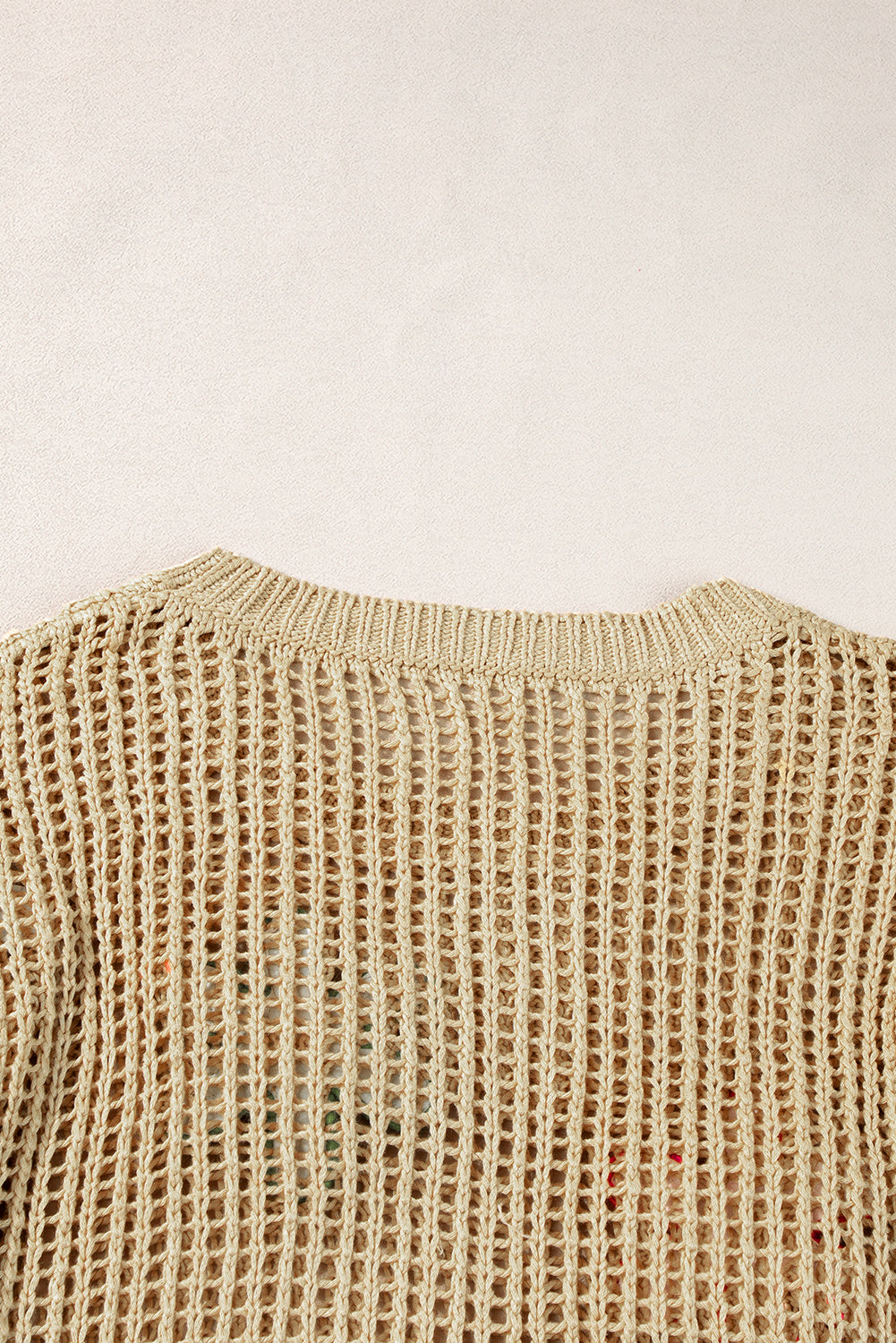 T-shirt pull évidé a fleurs au crochet