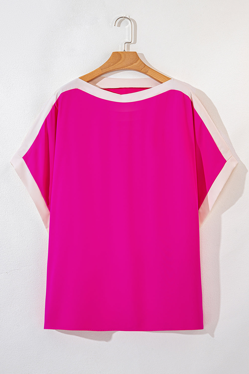 Chemisier tunique oversize a col bateau et blocs de couleurs