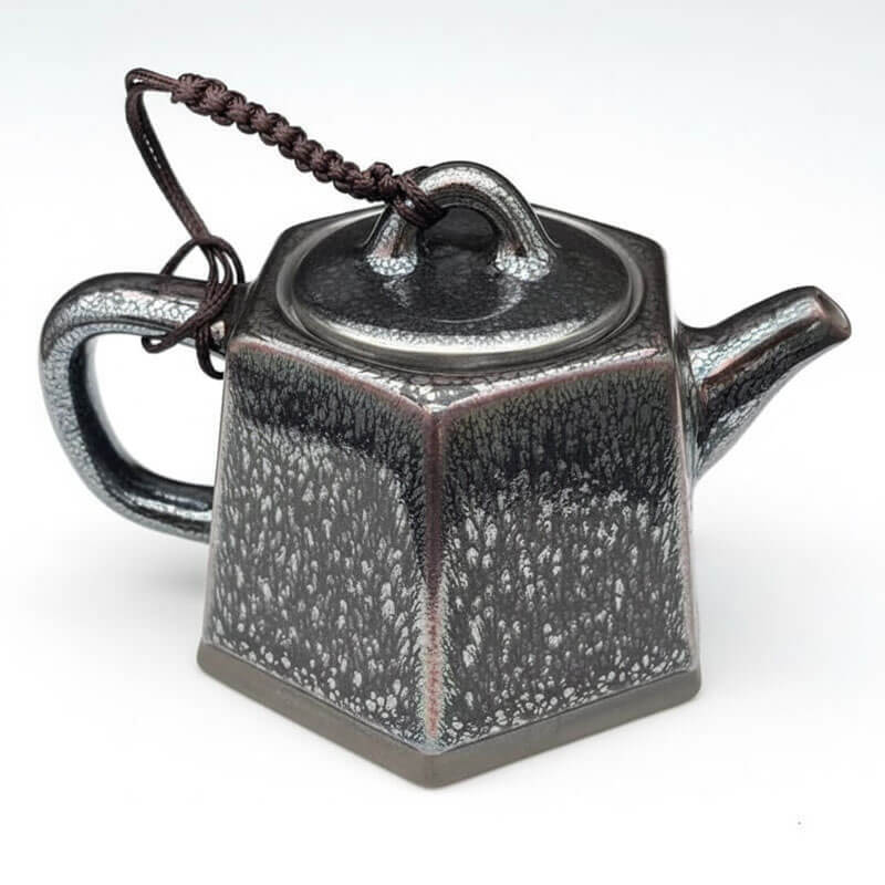 Jianzhan Tenmoku Hexagonal Teapot