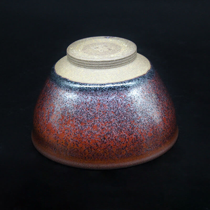 Persimmon Red Chawan Tenmoku Tea Bowl