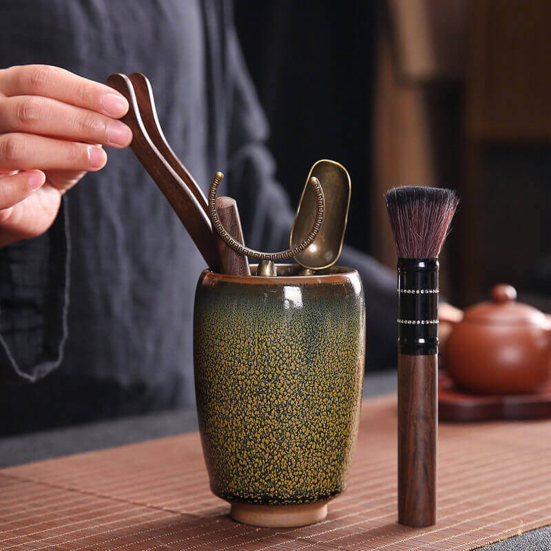 Green Partridge Tenmoku Tumbler Grip Cup