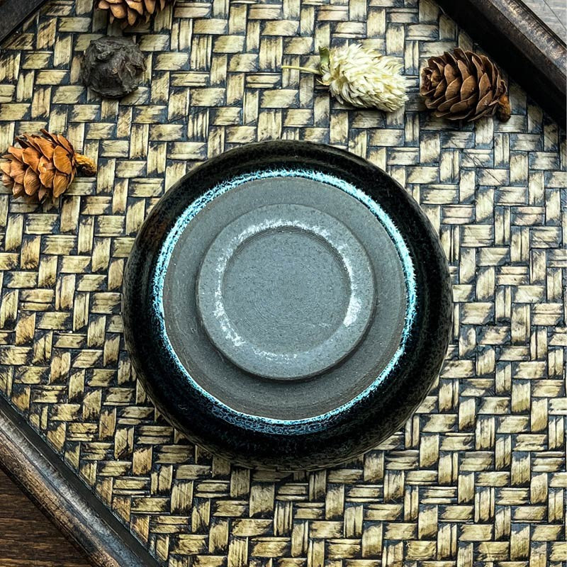 Lotus Kirin Feng Shui Tenmoku Tea Cup Pottery